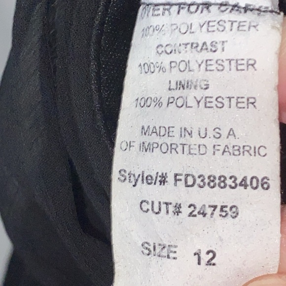 FREDRICKS OF HOLLYWOOD WO SIZE 12 BLACK FLOWY HALTER STULE DRESS SEMI BACKLESS - Picture 3 of 14
